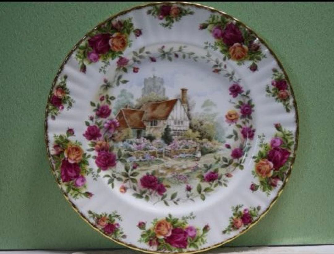 ロイヤルアルバート オールドカントリーローズコテージ 約２７センチ大皿・