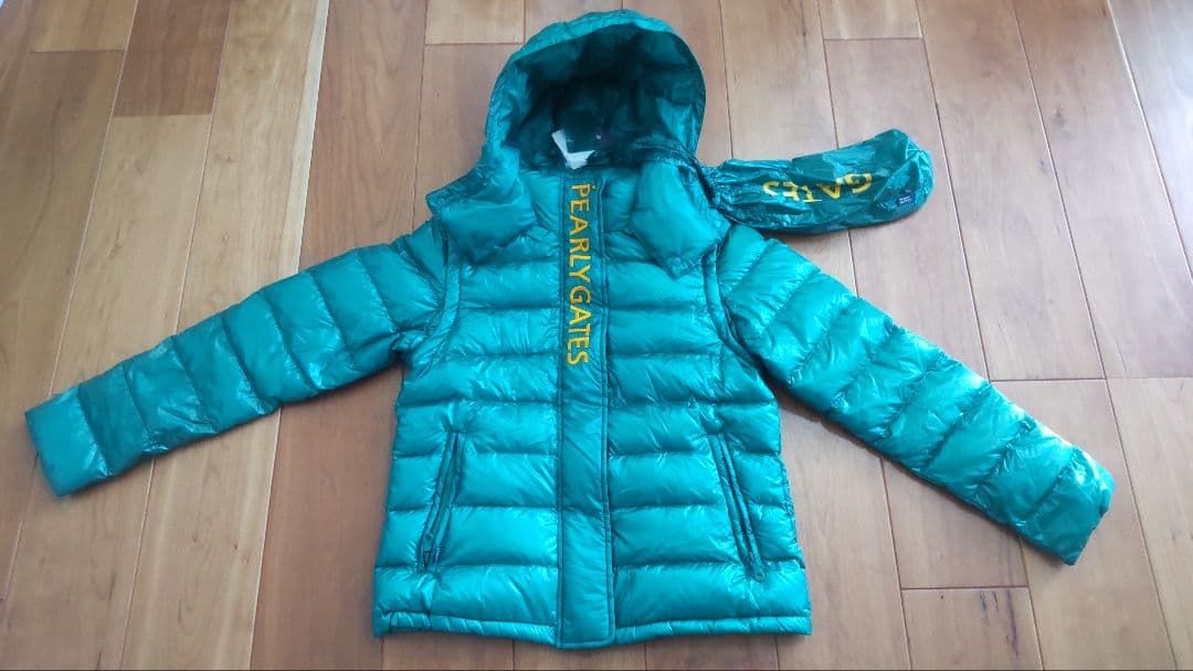 新品☆パーリーゲイツ☆ダウン☆グリーン☆レディース☆サイズ1
