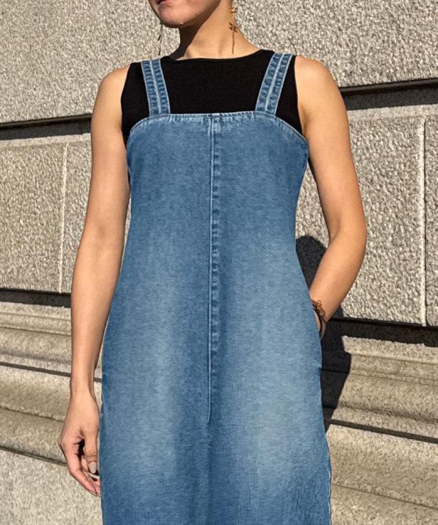 未使用タグ＊JENNE リラックスデニムサロペット　M