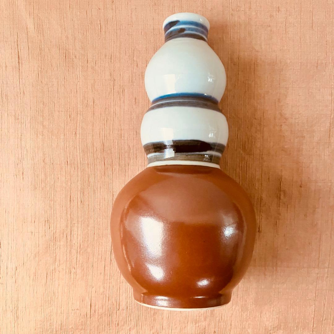 永楽善五郎　呉須　京焼　重瓢花入　共箱　花瓶　花器