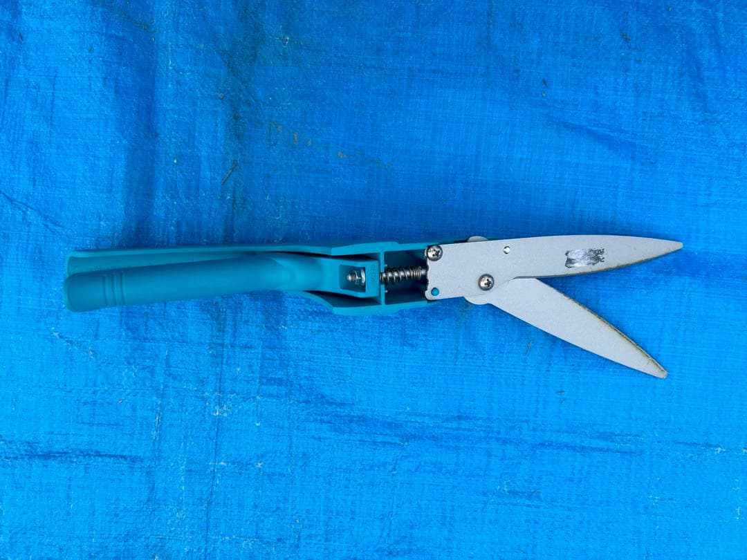 手動式芝刈り機 （EVER GREEN ）と芝生ばさみ（ガルデナ）