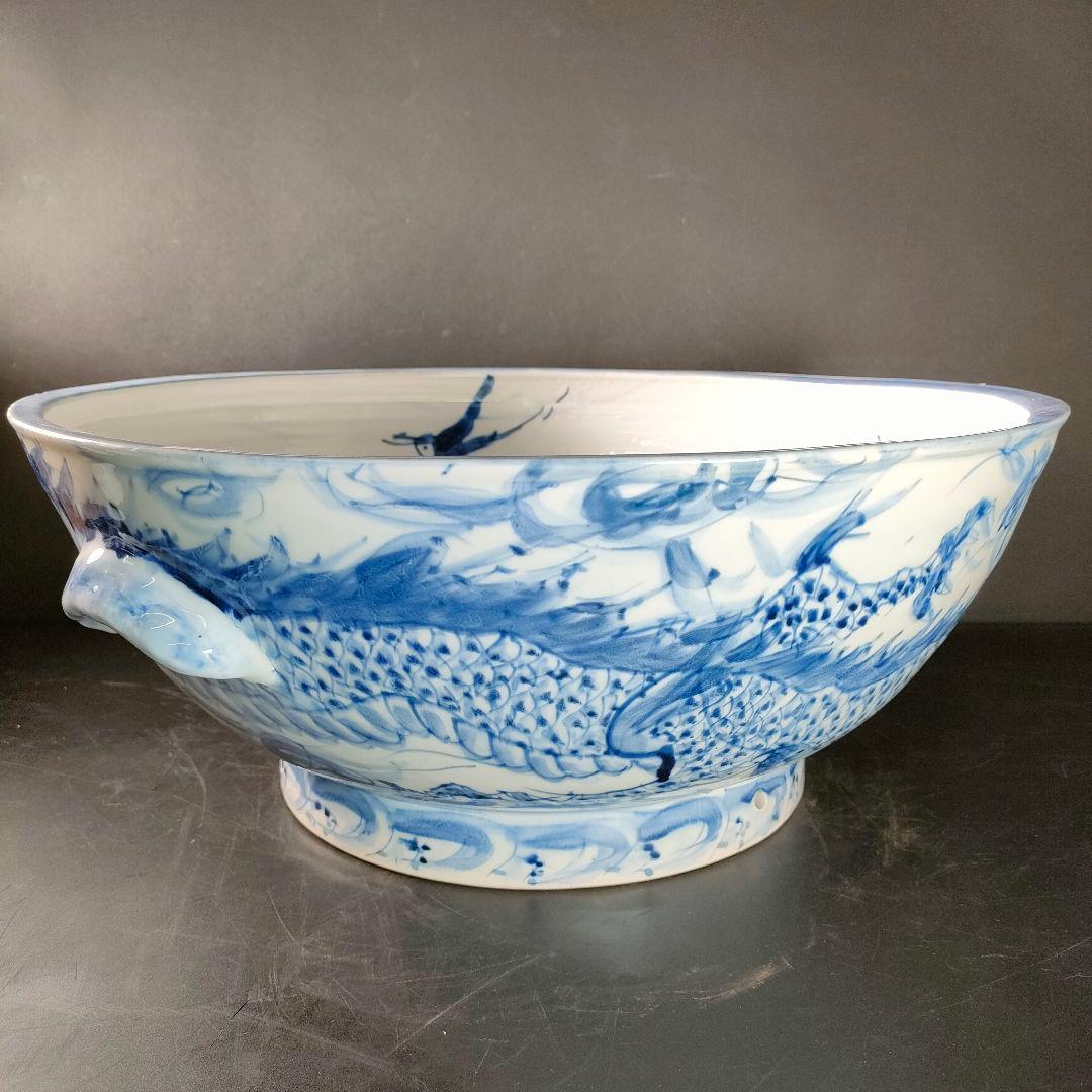 C30-1/在銘/龍鳳紋大皿/盛皿/額皿/飾皿/懐石料理/懐石道具