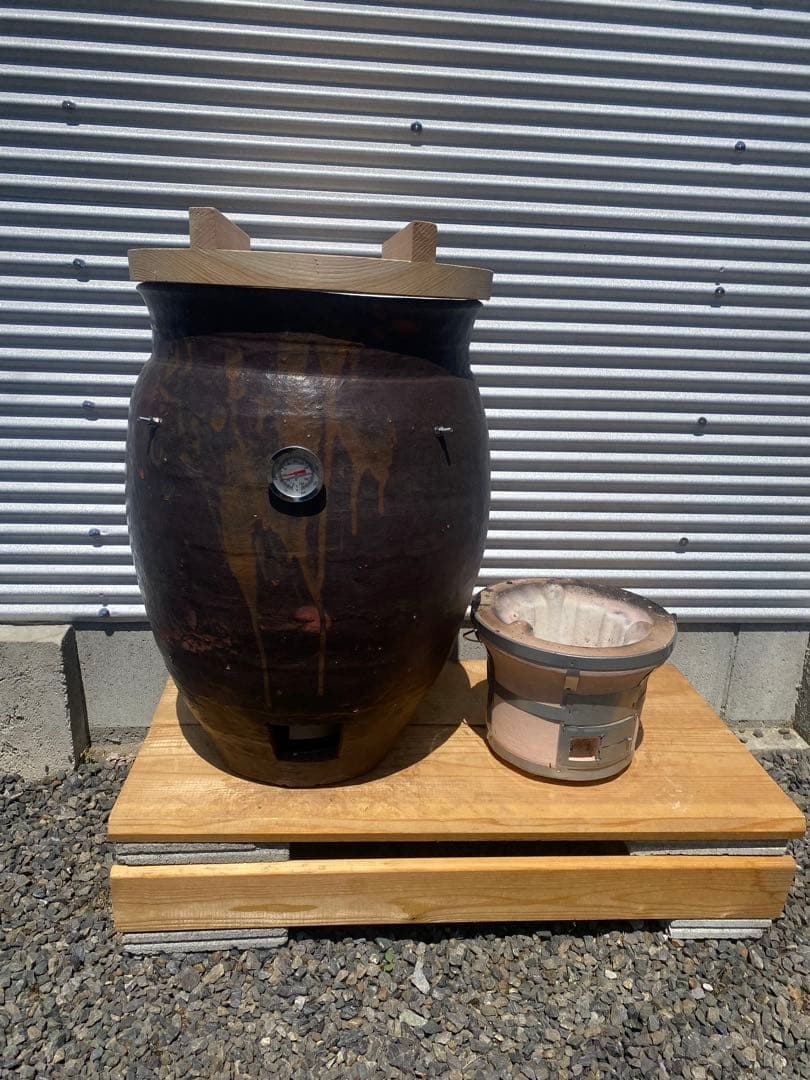 訳あり　本格壺焼き芋の壺　フルセット　カケあり