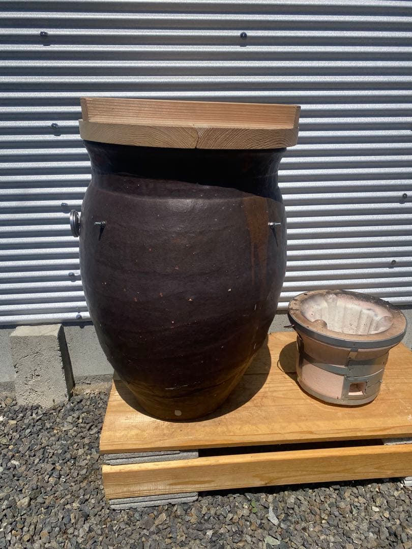 訳あり　本格壺焼き芋の壺　フルセット　カケあり