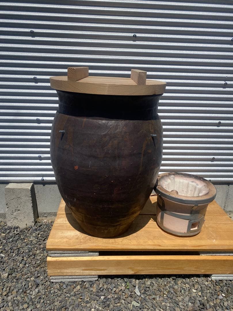 訳あり　本格壺焼き芋の壺　フルセット　カケあり