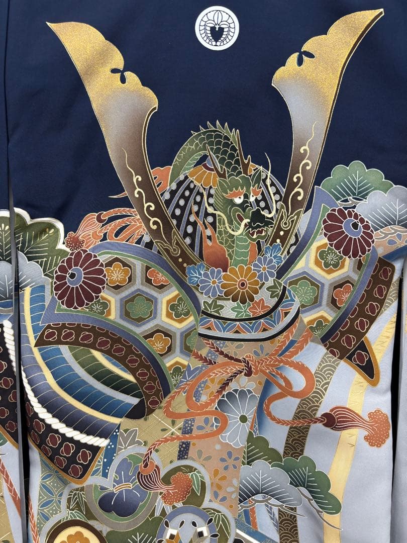 七五三お宮参り男児初着一つ身　長襦袢付　龍兜・几帳《子供469》#江戸小もーん