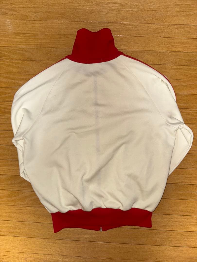 80s adidas トラックジャケット ジャージ デサント 赤 白2号