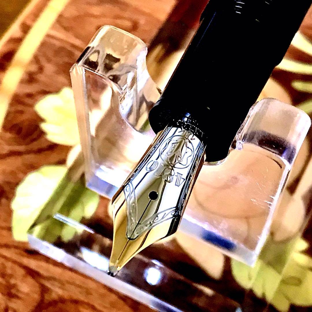 ☆最高の万年筆☆美しいモンブランマイスターシュテック146プラチナライン(B)