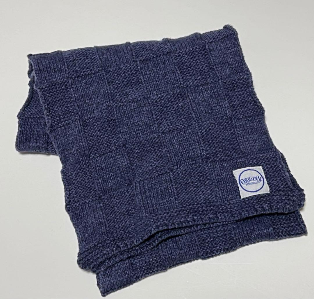 TENDERLOIN チェッカー マフラー スカーフ ネイビー