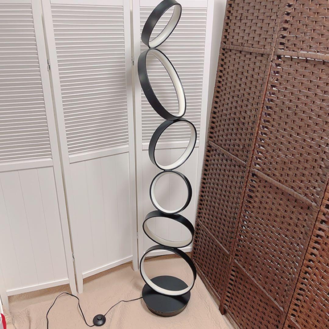 【直接引き取り 大阪】ファイブリング LED照明 スタンドライト フロアランプ