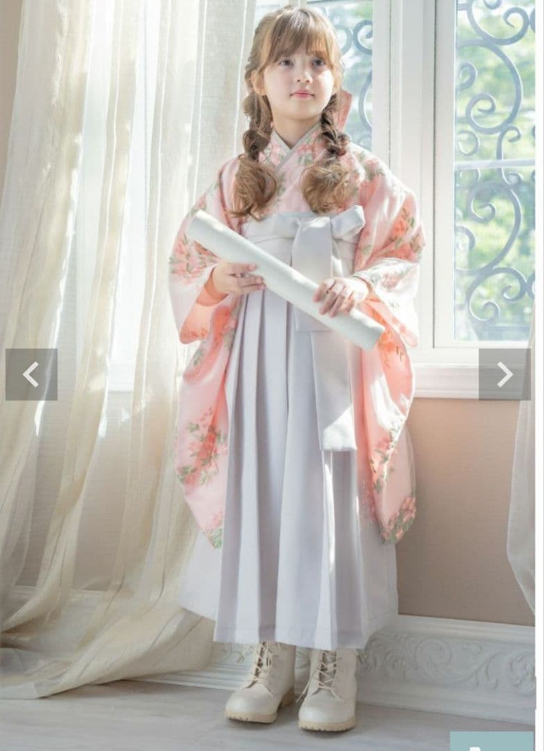 キャサリンコテージ　花柄刺繍　チュールレース　袴ワンピース