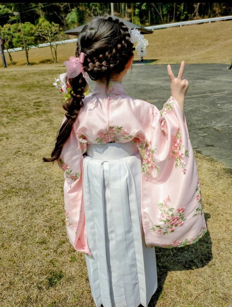 キャサリンコテージ　花柄刺繍　チュールレース　袴ワンピース