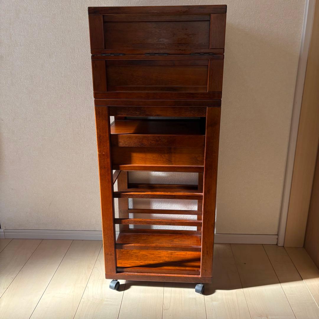 豊岡クラフト Toyooka Craft 双様机　デスク　ワゴン　木製　希少