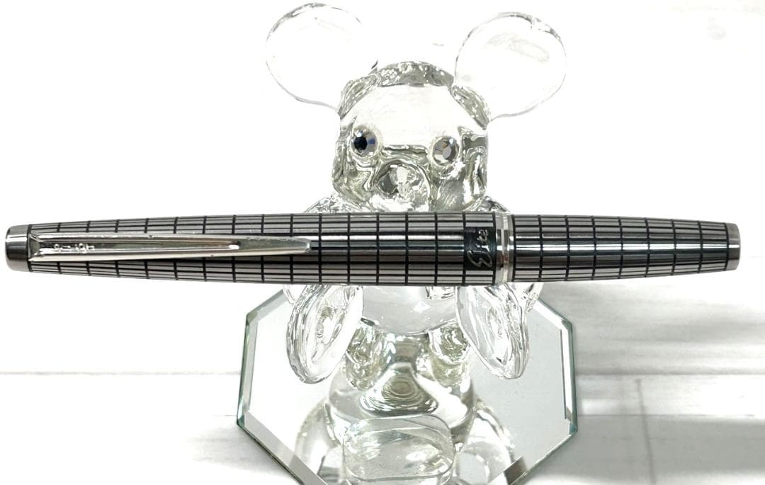 パイロット 万年筆 エリート シルバー格子 H675 18K F レア U128