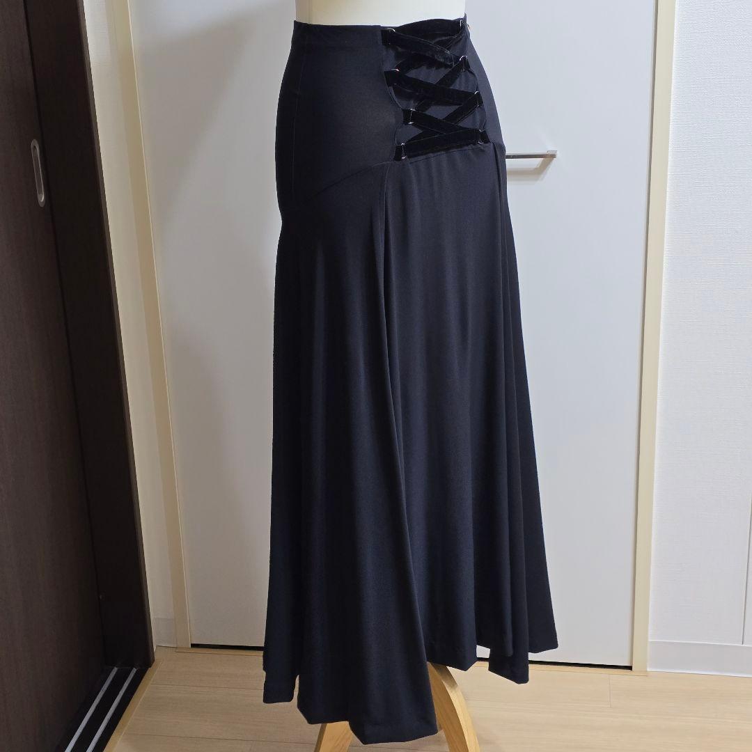 ESPEN SALBERGエスパン社交 ダンススカート Sベルベット紐デザイン