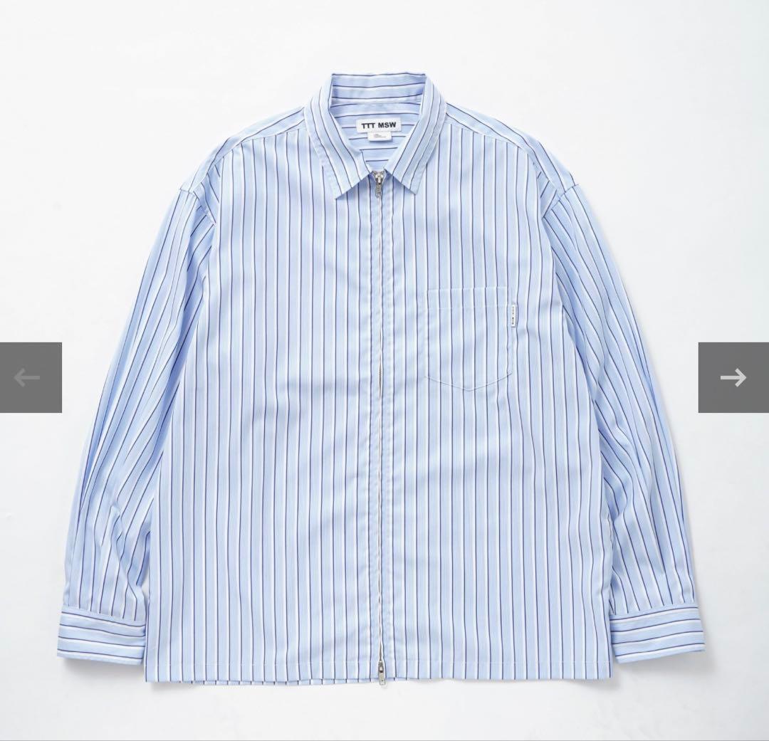 TTT MSW Zip up shirt（BLUE STRIPE）