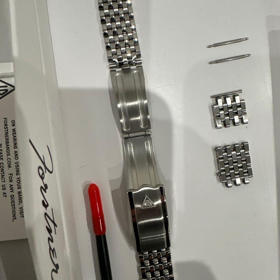 フォースナー　FORSTNER 7連ブレス18mm ステンレスブレス　ベルト美品