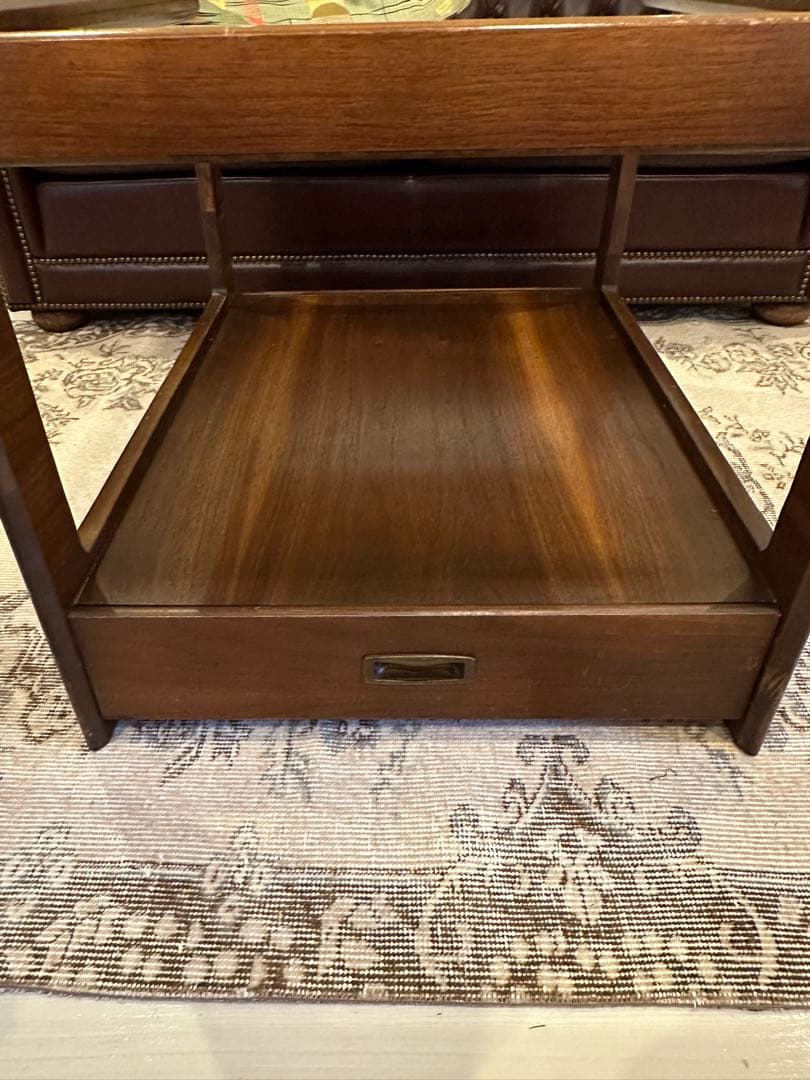 アメリカ製　サイドガラストップテーブル　ヴィンテージ ミッドセンチュリー