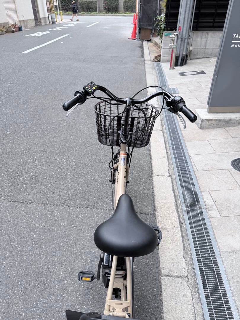 大阪府　子供乗せ　ヤマハ　電動アシスト自転車 チャイルドシート付き ベージュ