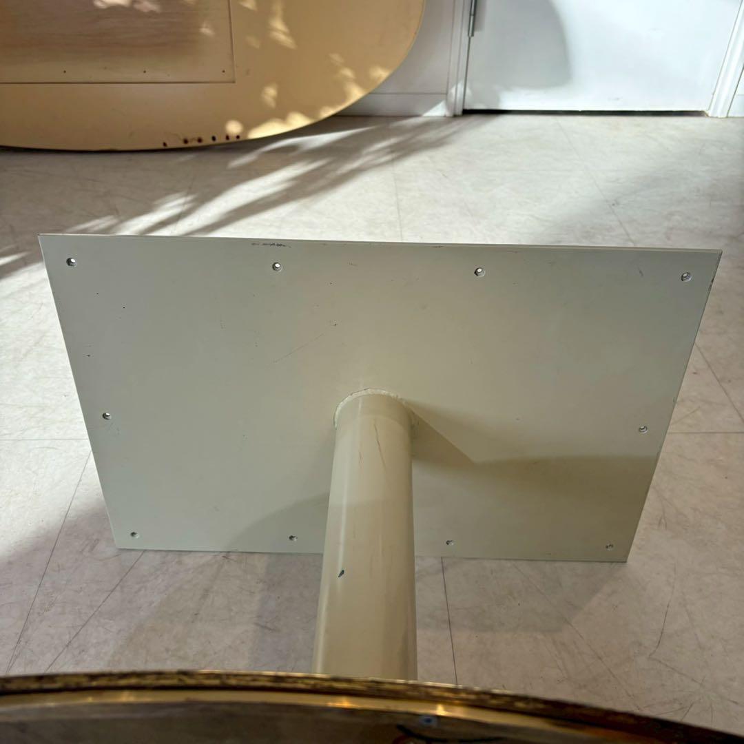 楕円テーブル　センターテーブル　リビングテーブル　ローテーブル　真鍮ベース