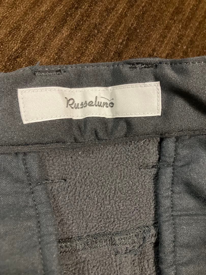 ☆極美品☆ ラッセルノ 裏起毛 防寒ストレッチパンツ サイズ5 ブラック　暖パン