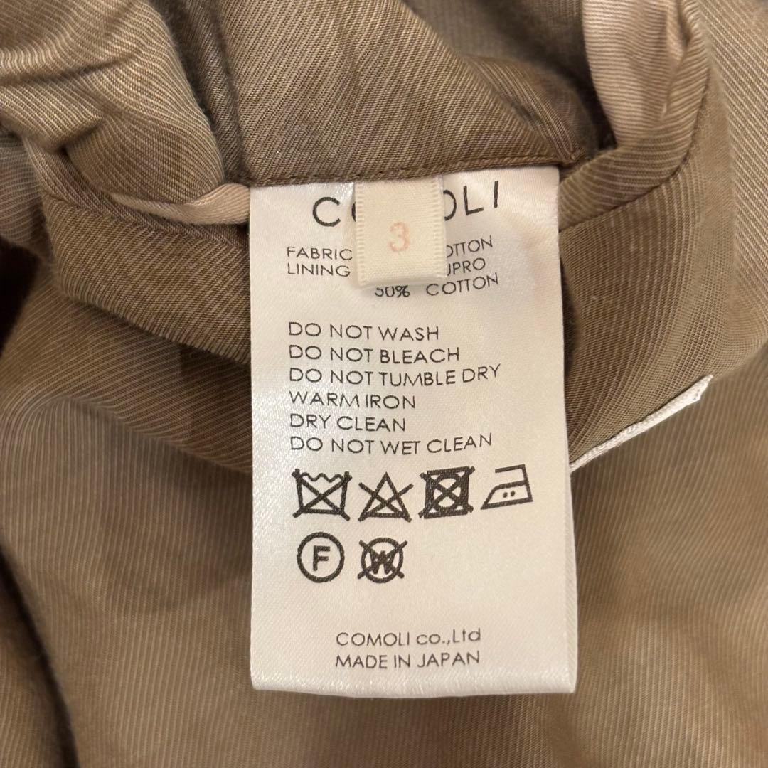 【名作良品】COMOLI 21SSウォッシュドタイロッケンコート 3