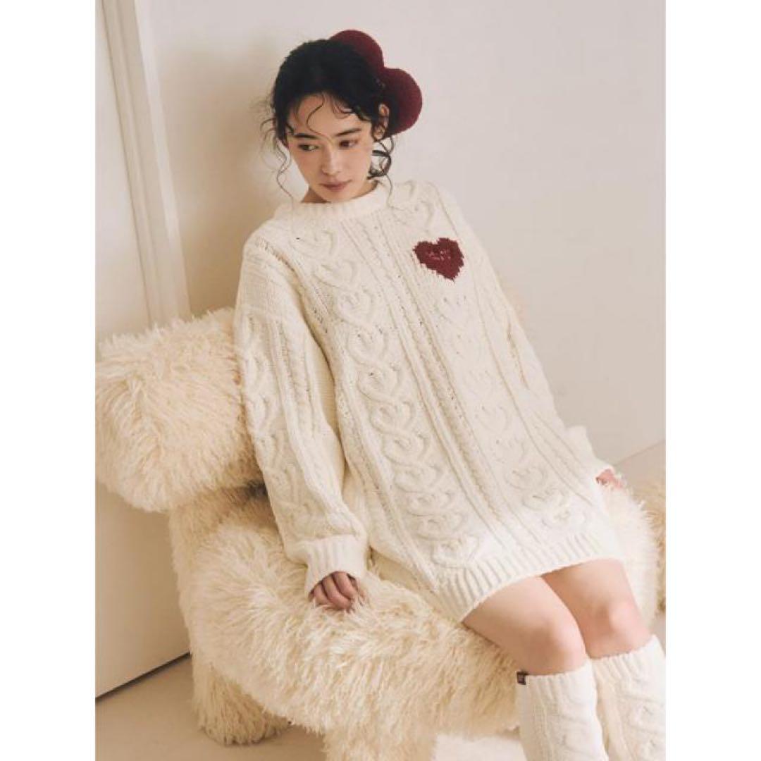 ジェラートピケ　ハートアランワンピース