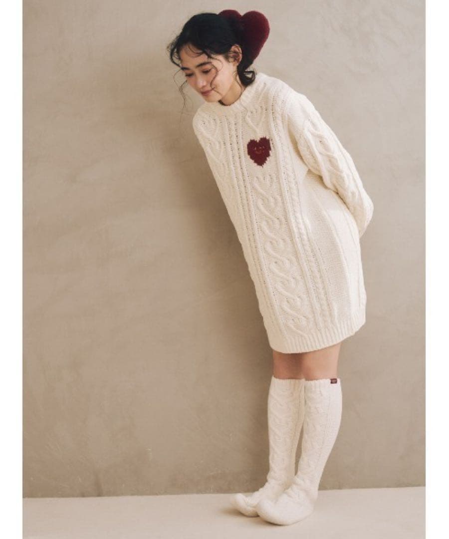 ジェラートピケ　ハートアランワンピース