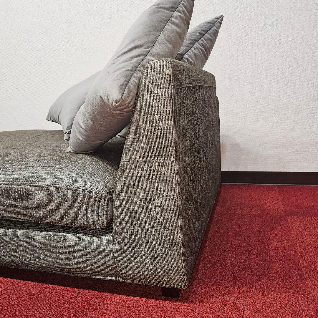 東京23区送料無料 グレーの1人掛けソファ（クッション付き）