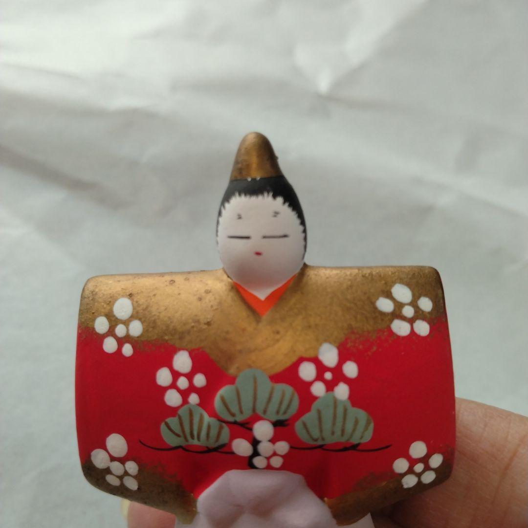 【U636】小さな 雛人形　内裏様のみ 陶器　京都人形
