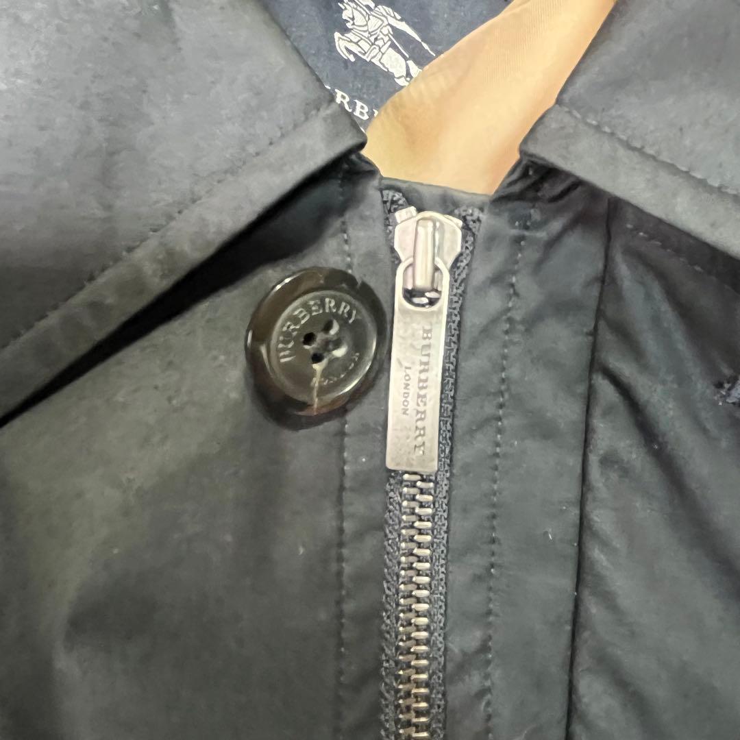 BURBERRY✨フード付きステンカラーコート ライナーダウン付　ブラック　L