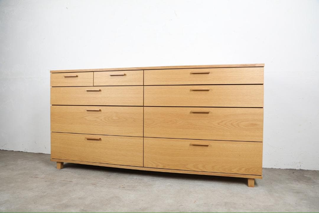 美品『オーク材』サイドボード ドロワー リビングボード チェスト RWsid21