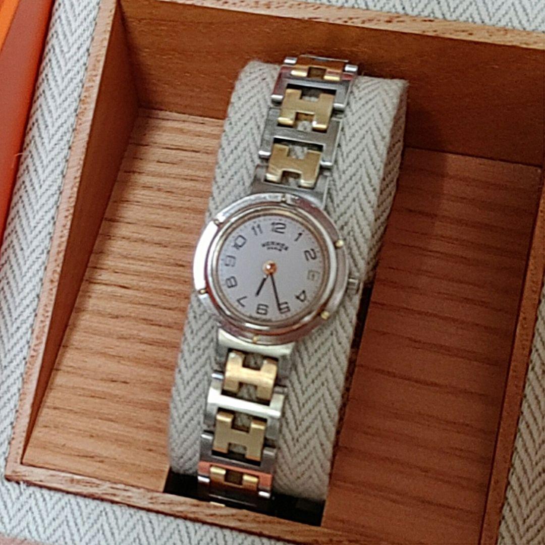 エルメス時計/極極美品クリッパー/新品電池新品仕上げ正常稼働品/レディース