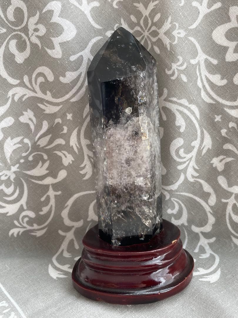 魔除け 邪気祓いに！ 黒水晶 315g 虹 多数 天然石 パワーストーン