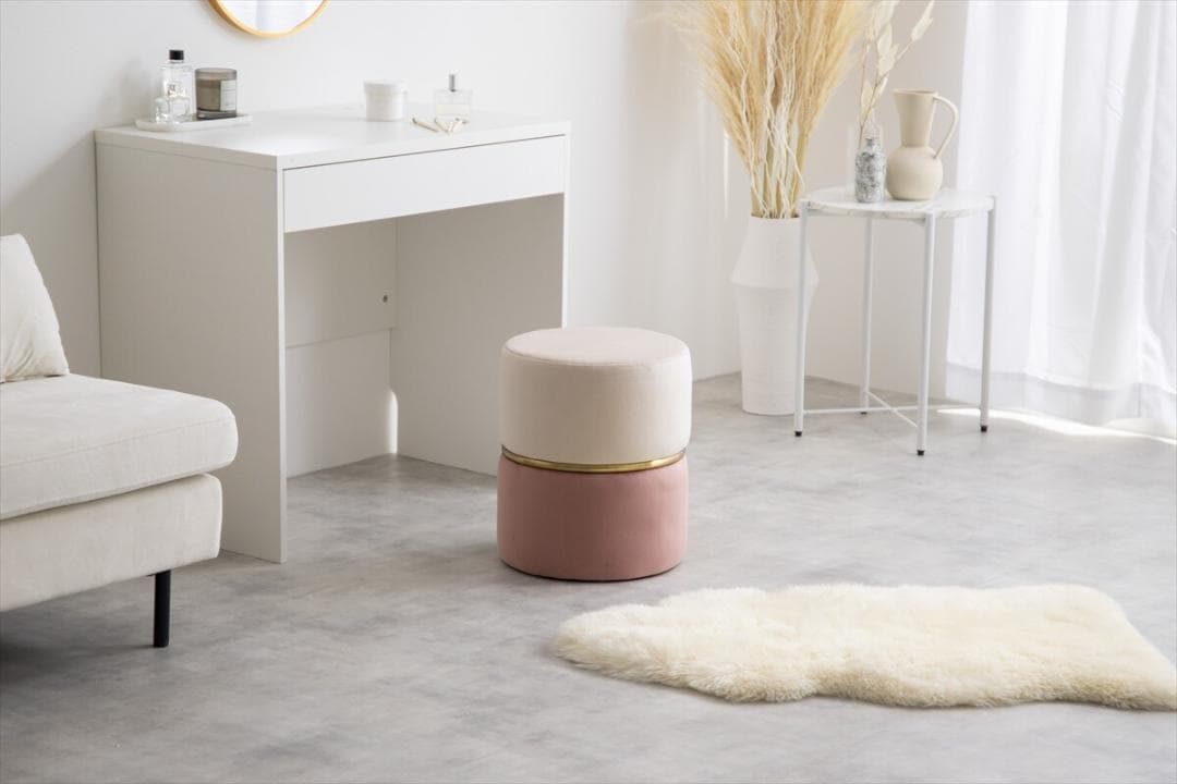 IN ST ANA　収納スツール　ベージュ＊ピンク