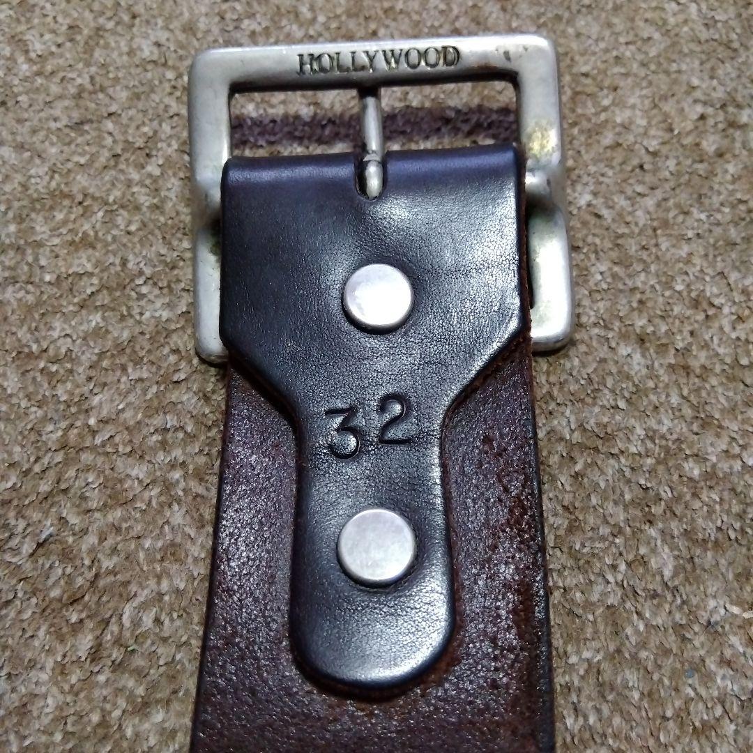 32inch HTC ターコイズ フラワー レザー スタッズベルト ブラウン