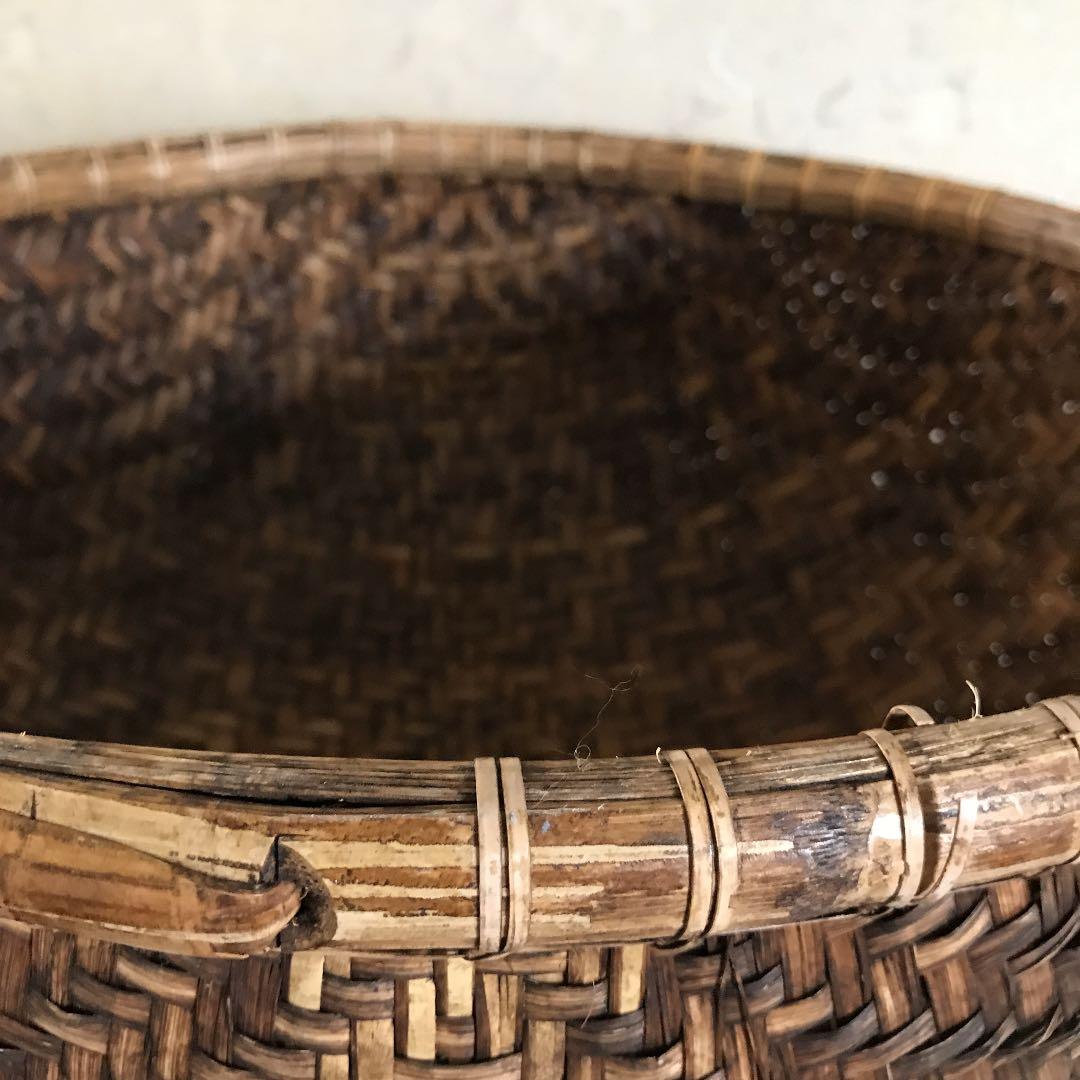 レトロ　かなり大きいカゴ　器　ザル　古道具