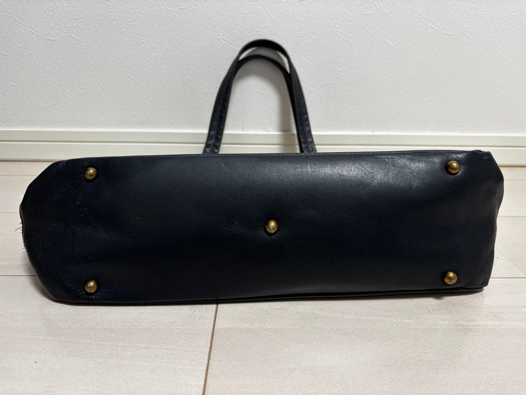 東急ハンズオリジナル　ガッドワーク　レザートート　L　37501　ネイビー