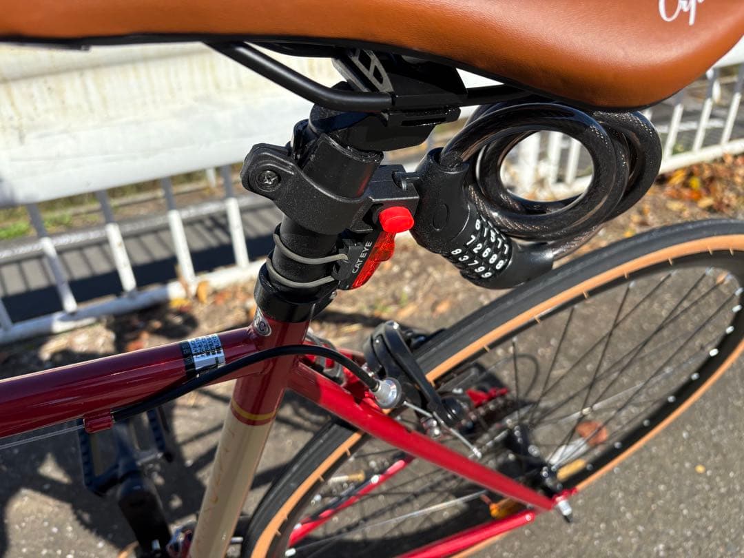 CANOVER レッド ロードバイク ダイヤルロック付き