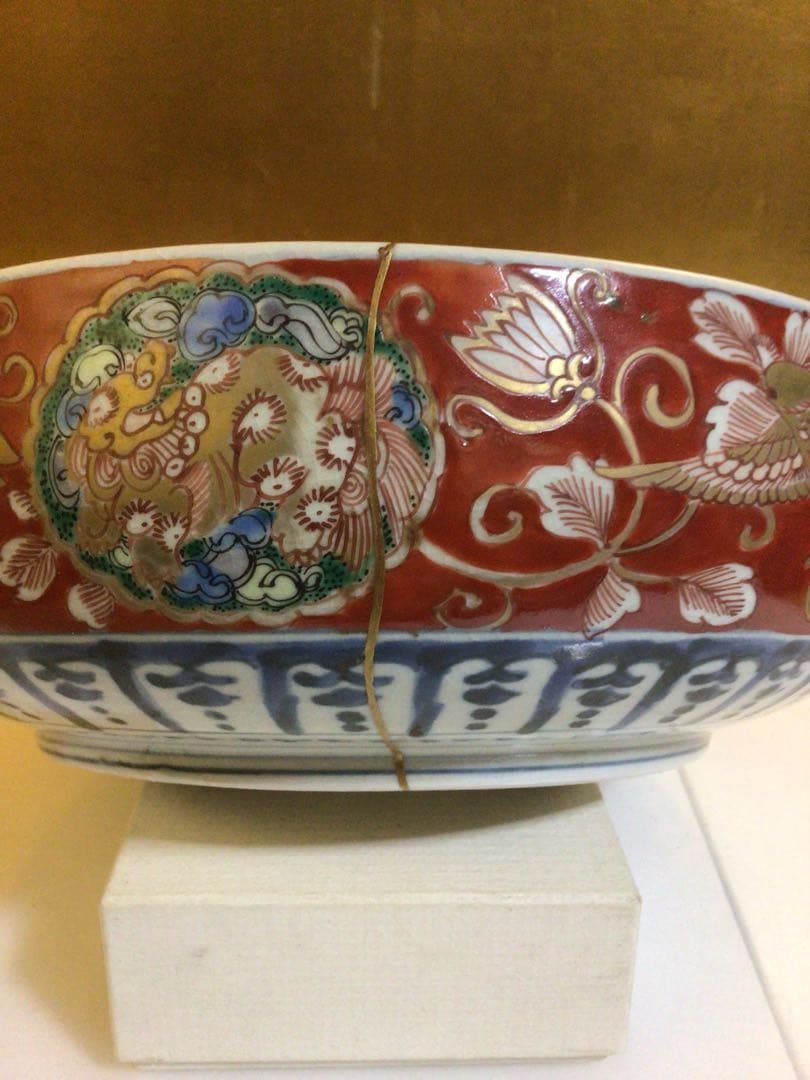 古九谷 三ツ鉢 木箱付き