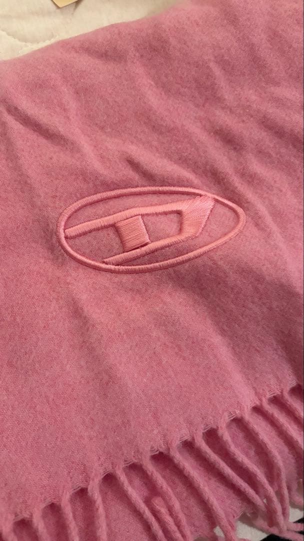 DIESEL マフラー スカーフ ピンク 冬 ブランド