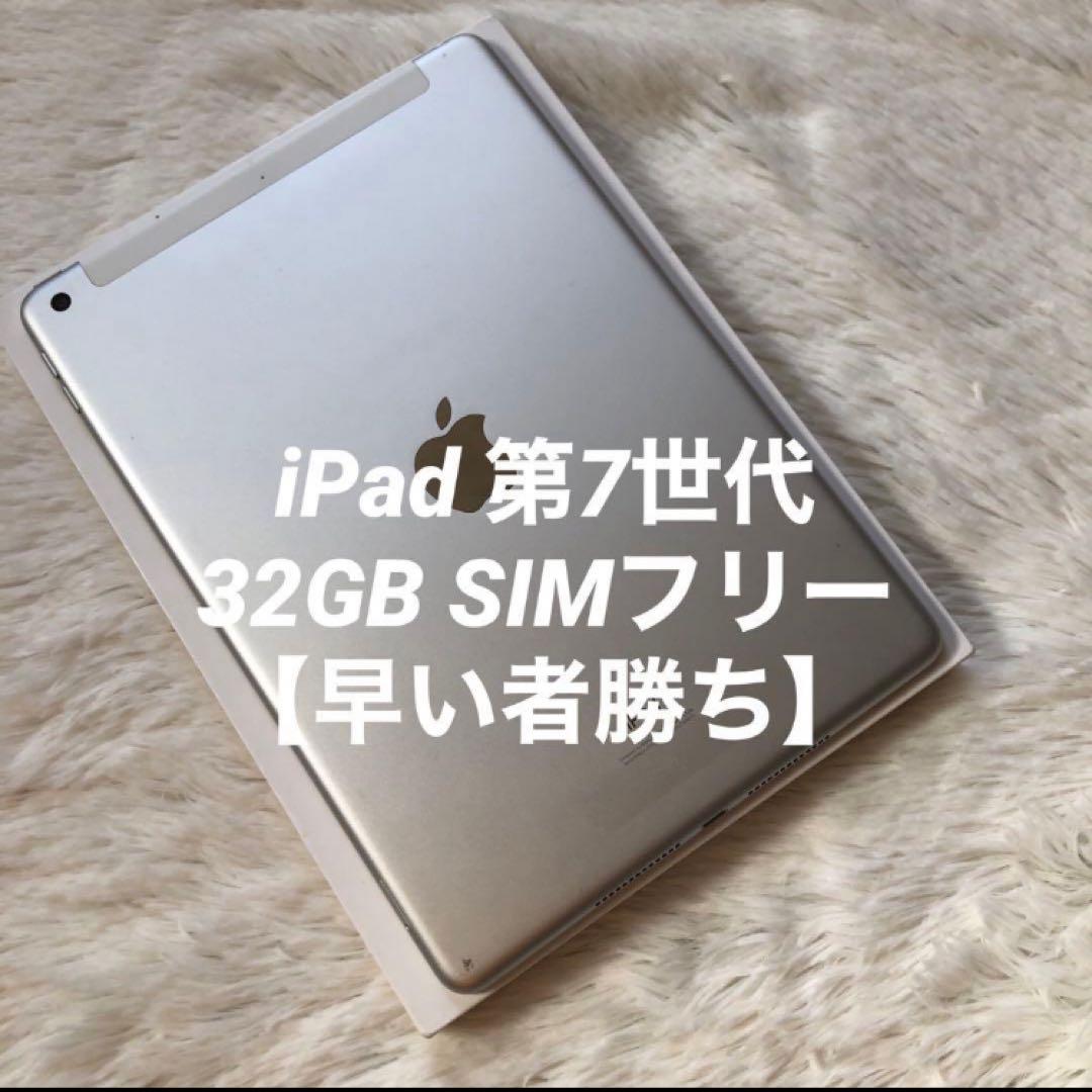 【1台限定】iPad 第7世代 32GB SIMフリー 【すぐ発送】 【付属品】