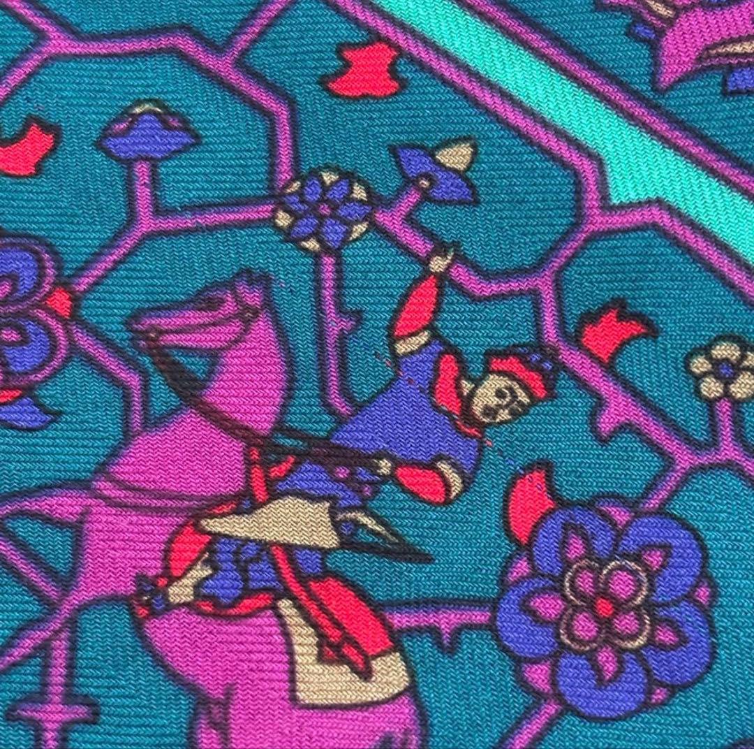 エルメス カレジェアン140 タブリーズ カシミヤ シルク スカーフ ストール