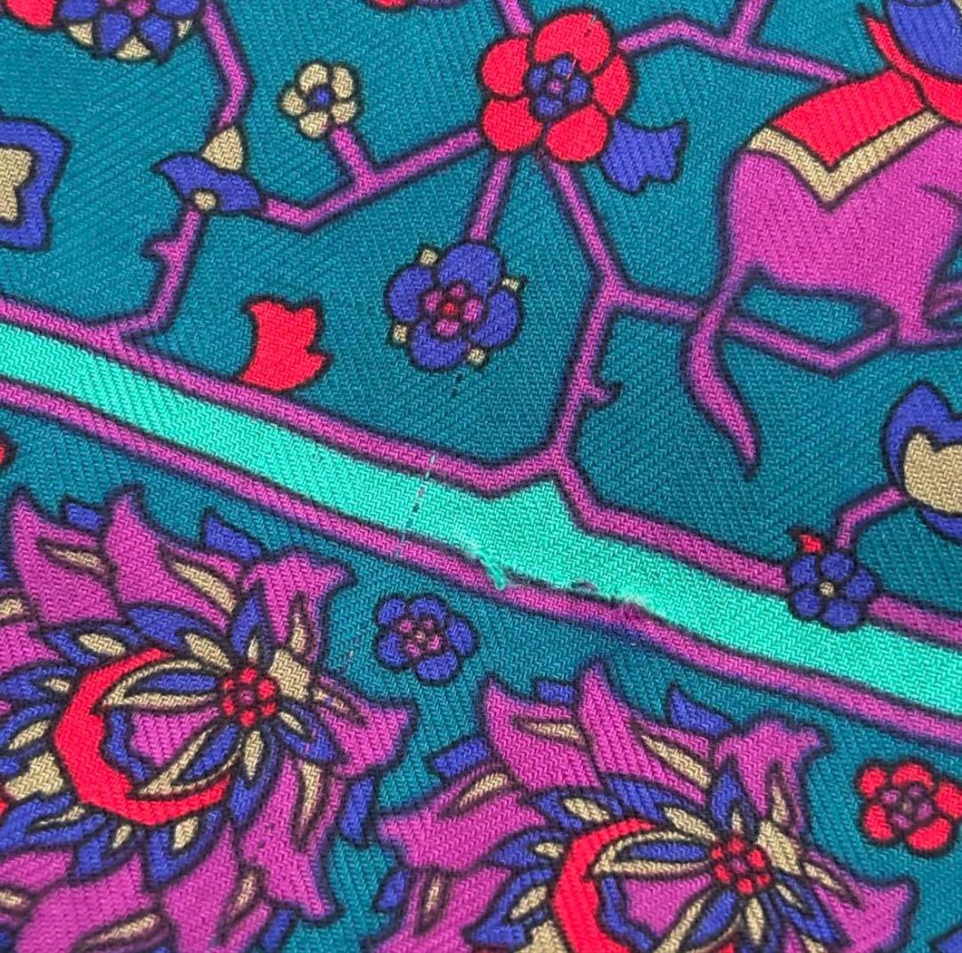 エルメス カレジェアン140 タブリーズ カシミヤ シルク スカーフ ストール