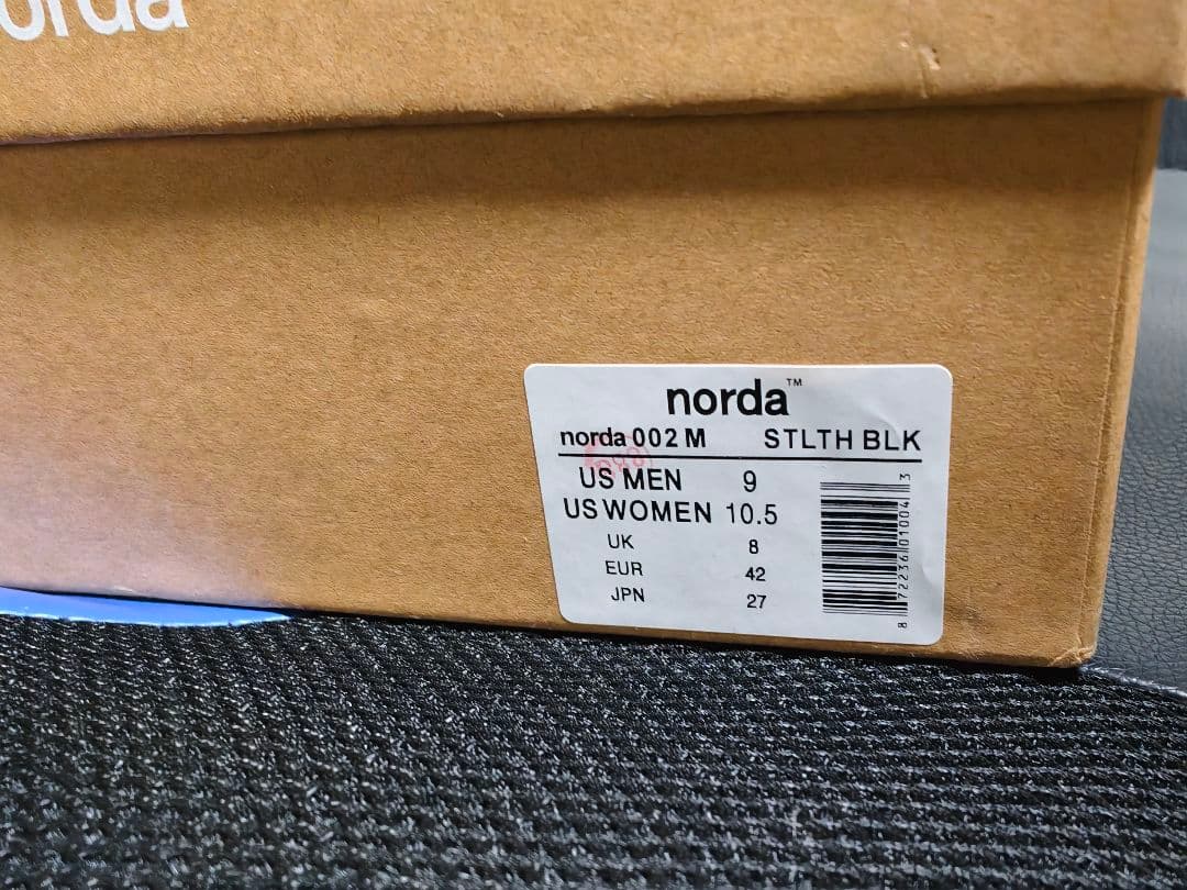 新品 Norda 002 stealth black 27cm