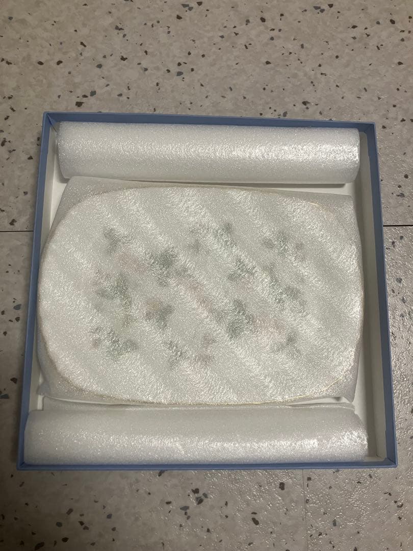  Wild Strawberry インクブルー オーバルプレート