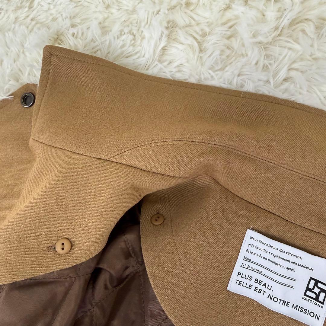 美品 PACCIONE ナノヒーティングトレンチ風コート ライナー付き キャメル