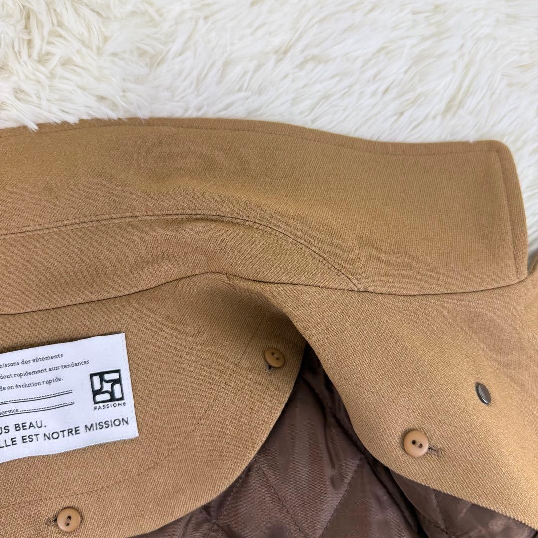 美品 PACCIONE ナノヒーティングトレンチ風コート ライナー付き キャメル