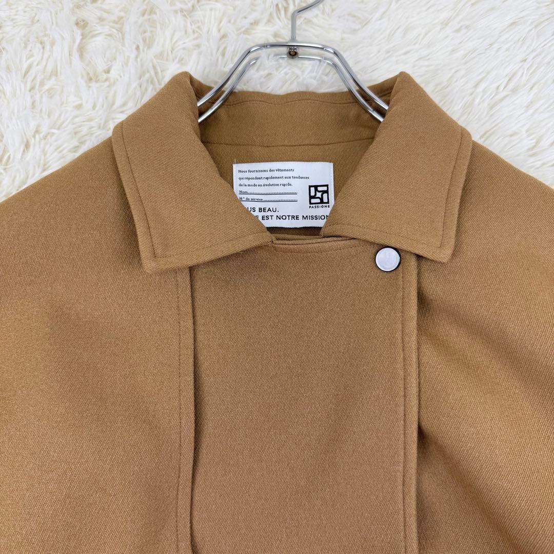 美品 PACCIONE ナノヒーティングトレンチ風コート ライナー付き キャメル