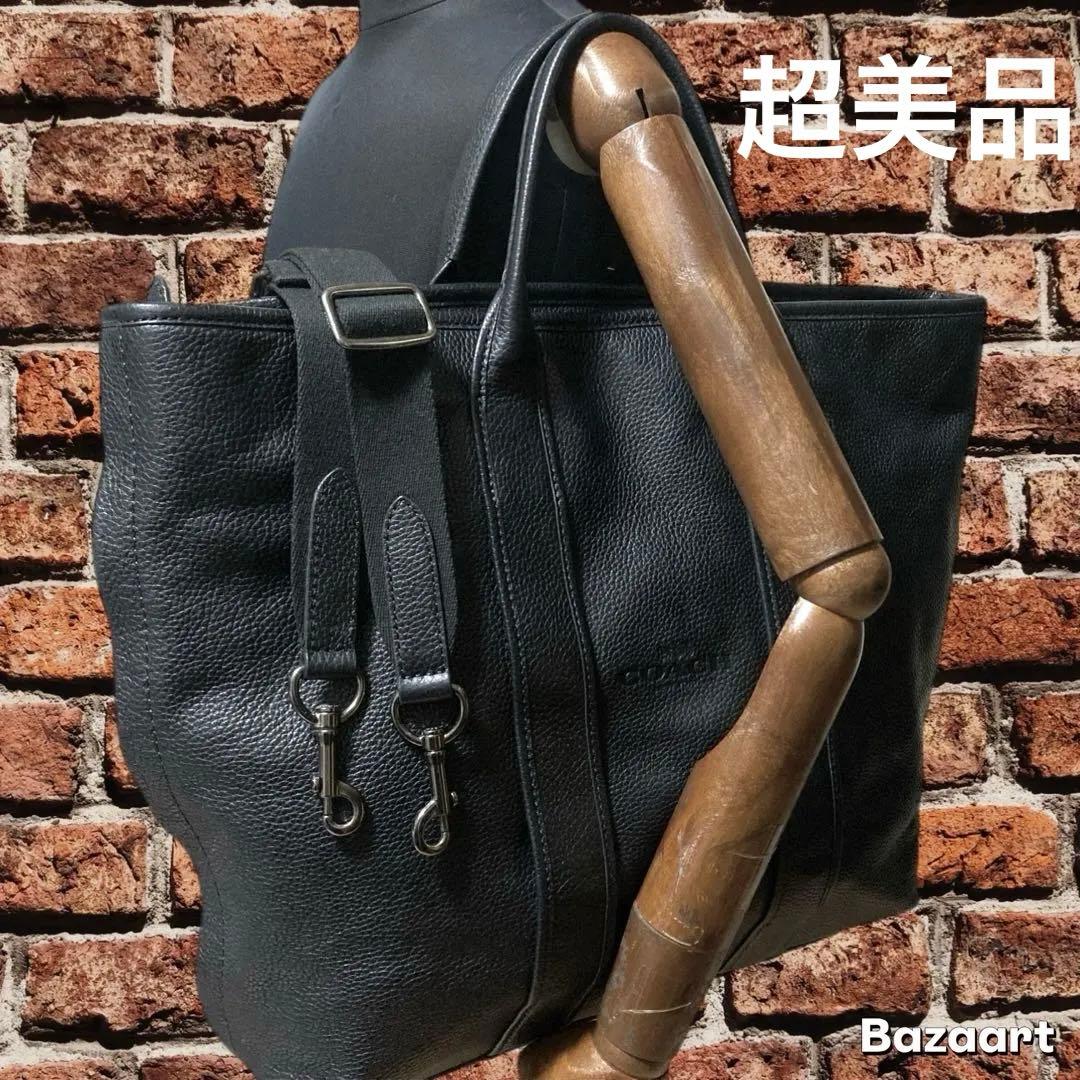 超美品 コーチ 2way ビジネスバック トラベラートート レザー トートバッグ